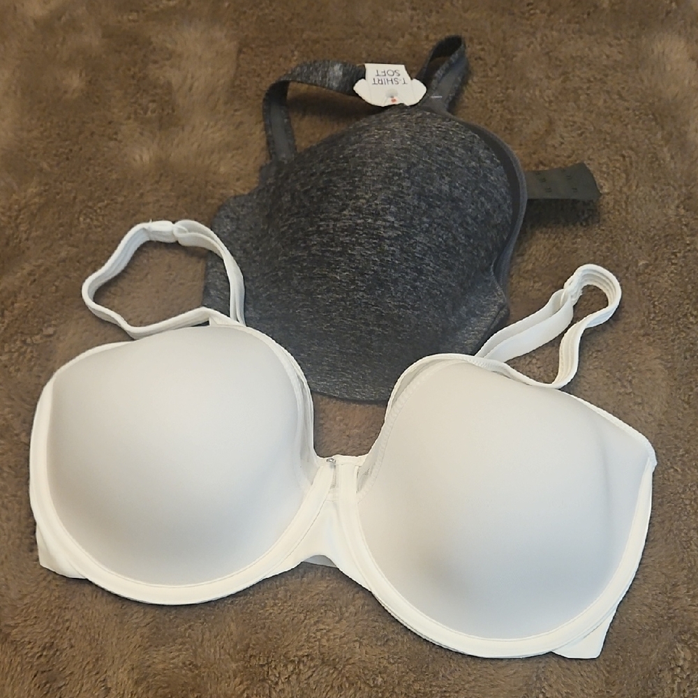 Bali White and Gray Bra Duo